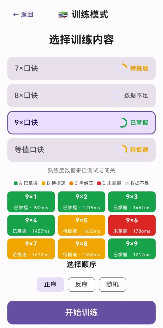 训练模式